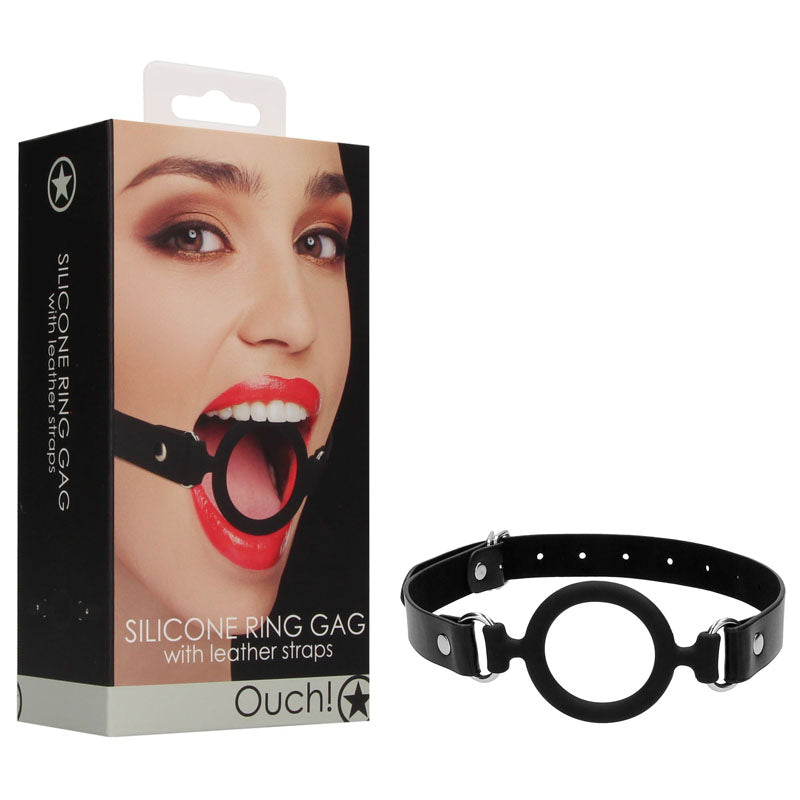 Ouch! Silicone Ring Gag With Leather Strap – Club X