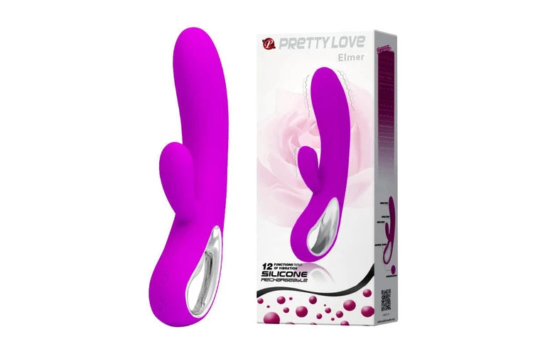 Pretty Love - Elmer 12 Function Remote Controlled Vibrator (Purple)  - Club X