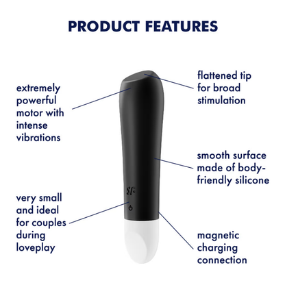 Satisfyer Ultra Power Bullet 2 Black Vibrator - Club X