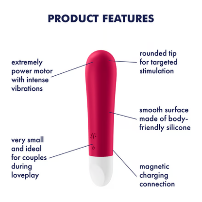 Satisfyer Ultra Power Bullet 1 Red Vibrator - Club X