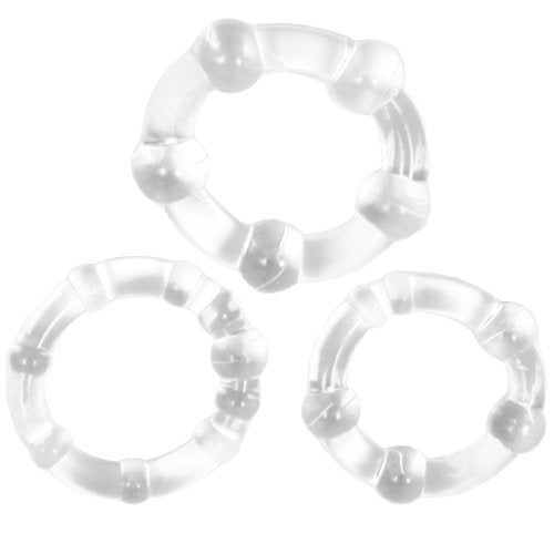 Club X Stay Hard Beaded Cockrings 3 Pack  - Club X