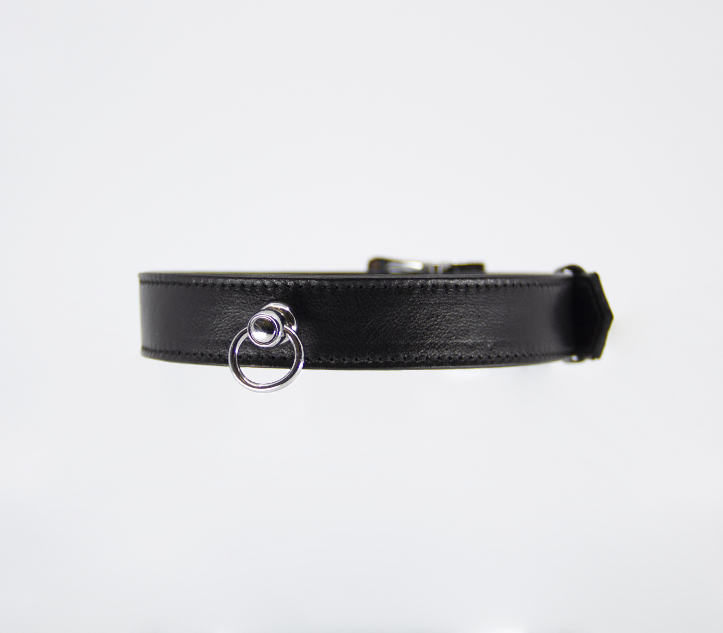 COL011 Lockable Leather Collar  - Club X