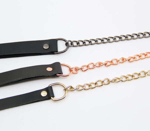 Lea048 Leather & Chain Lead  - Club X