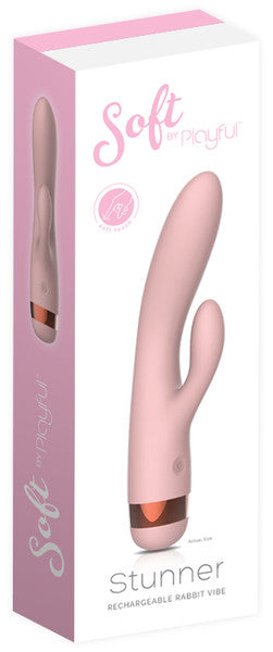 Soft By Playful Stunner Rechargeable Rabbit Vibrator  - Club X