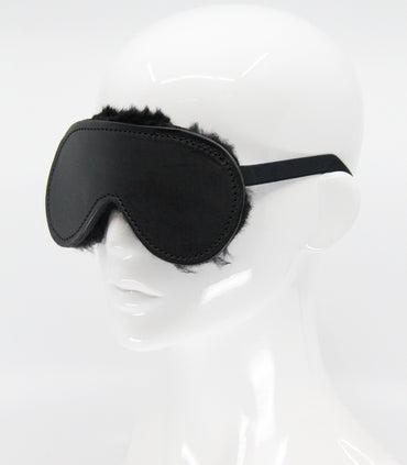 BLI004 Sheepskin Lined Blindfold  - Club X