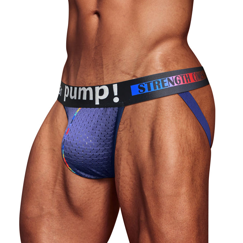 CLUB JOX PUMP PRIDE MP294 BLUE M JOCKSTRAP - Club X