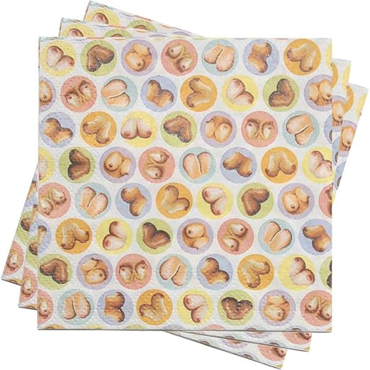 Dirty Napkins: Mini-Boob Style Napkins (8 X Pack)  - Club X