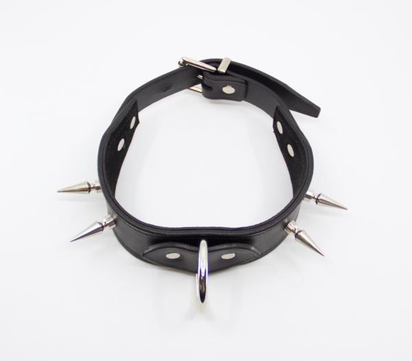 COL005 Spiked Leather Collar  - Club X