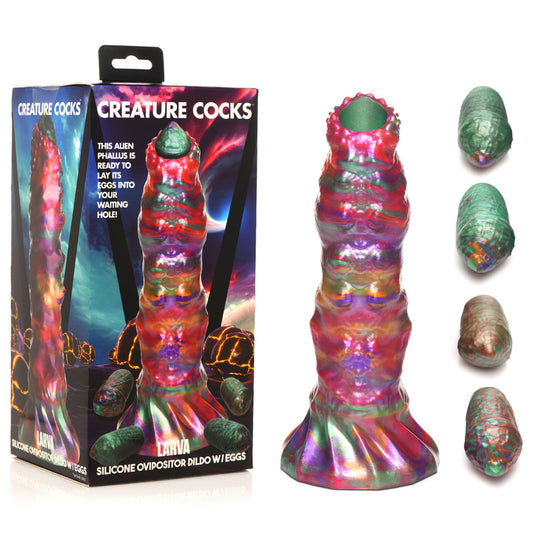 Creature Cocks Larva Silicone Dildo With Eggs - Club X