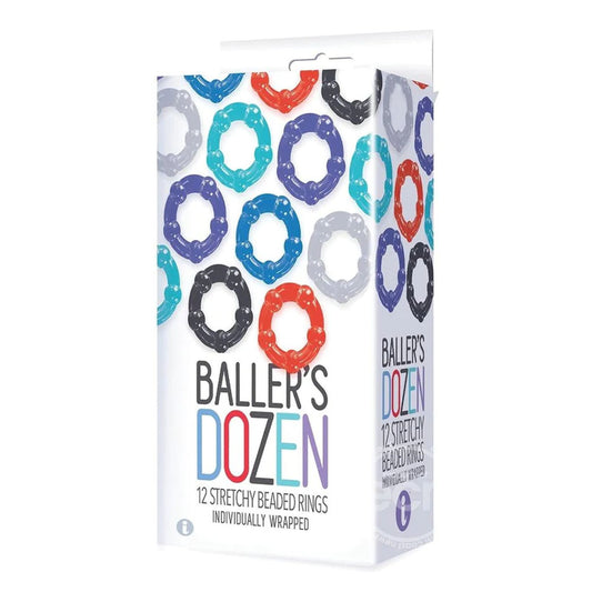 The 9's Ballers Dozen 12 Piece Beaded Cockring Kit