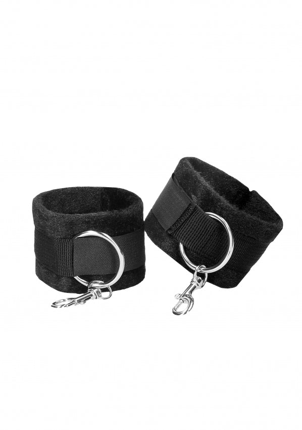 Ouch Black & White Velcro Hogtie with Wrist and Ankle Cuffs - Club X