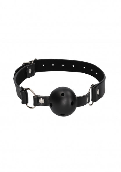 Ouch Black & White Breathable Ball Gag with Nipple Clamps - Club X