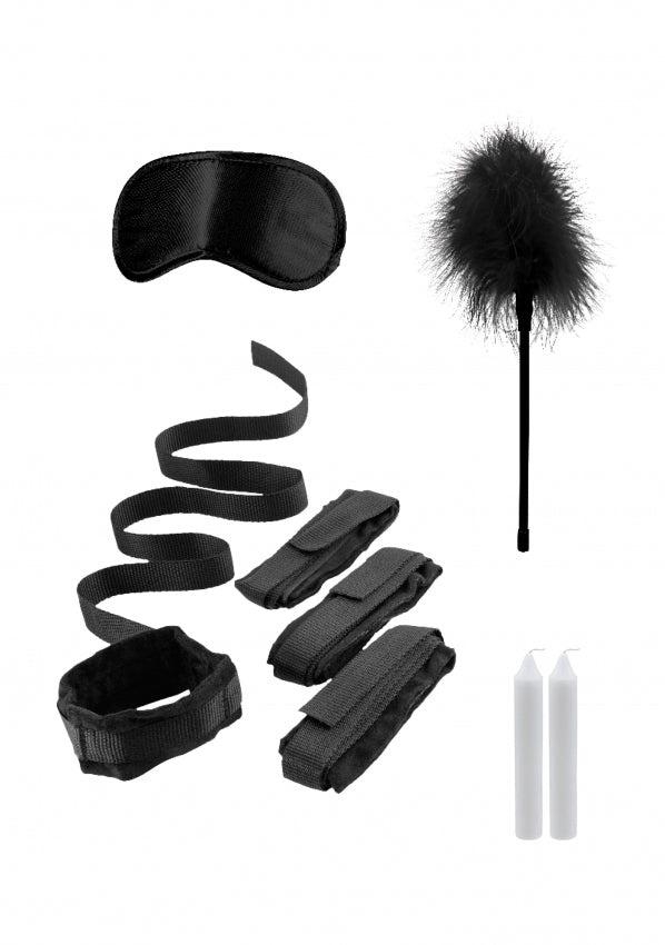 Ouch Black & White Bed Bindings Restraint Kit - Club X