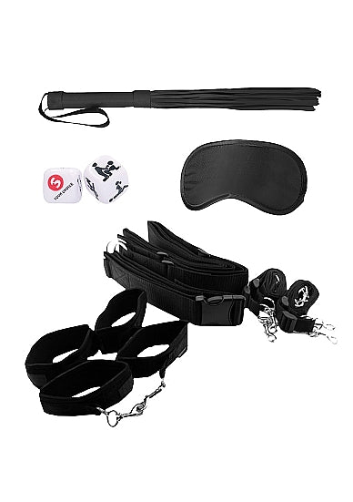 Ouch Black & White Bondage Belt Restraint System - Club X