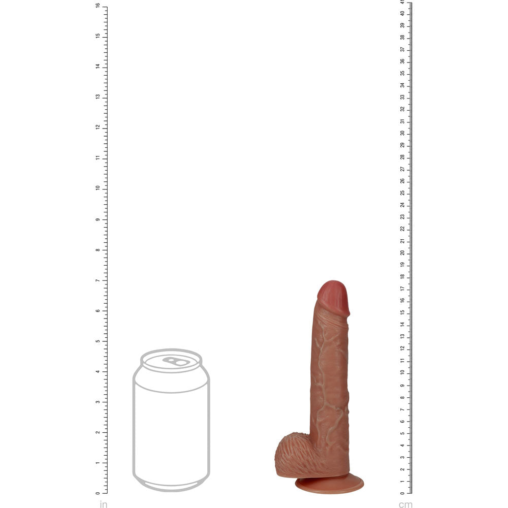 RealRock Ultra Realistic Skin Vibrating 7" with Balls Dildo - Club X