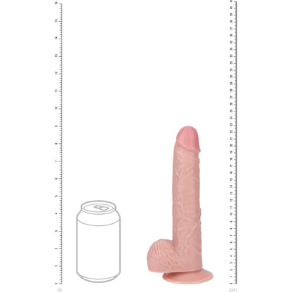 RealRock Ultra Realistic Skin Vibrating 9" with Balls Dildo - Club X