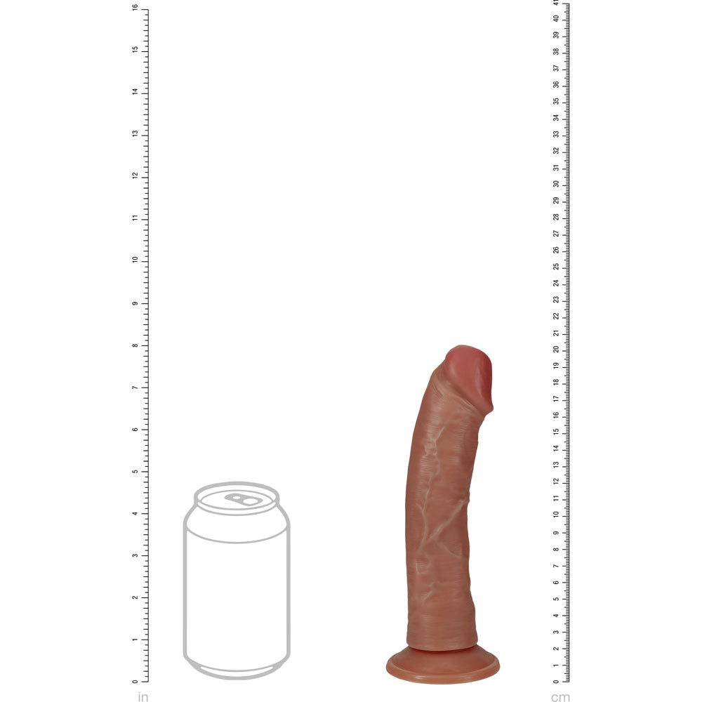 RealRock Ultra Realistic Skin Vibrating and Rotating Curved 8" Dildo - Club X