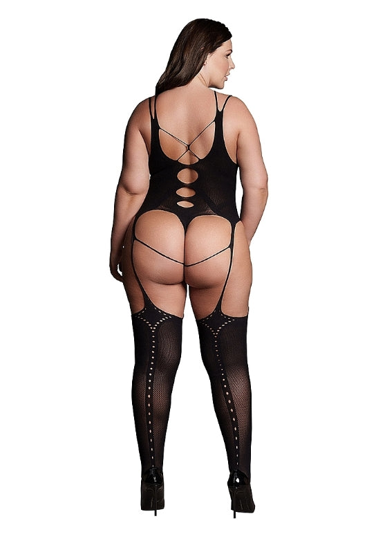 Le' Desir Shade Elara Bodystocking with Open Cups - Club X