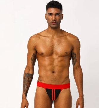 Club Jox Two Stripes Or Racing Stripes Red Jockstrap - Club X