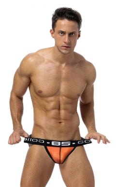 Club Jox 85 Collection Perforated Pouch Orange XXL Jockstrap - Club X