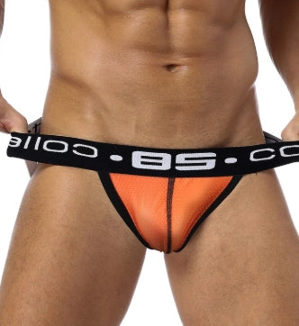 Club Jox 85 Collection Perforated Pouch Orange L Jockstrap - Club X