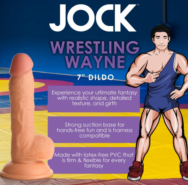 Fantasy JOCK Wrestling Wayne 7" Light Dildo with Balls - Club X