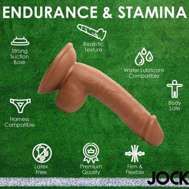 Fantasy JOCK Soccer Sam 7" Dark Dildo with Balls - Club X