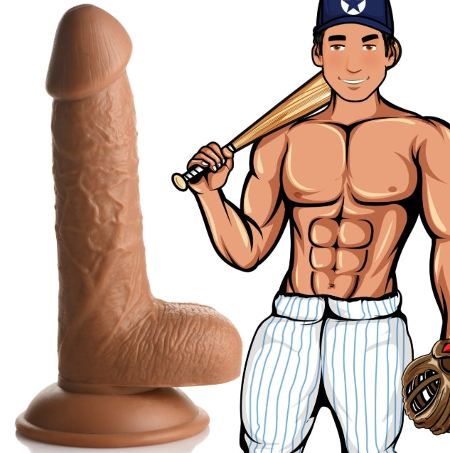 Fantasy JOCK Baseball Brian 7" Medium Dildo with Balls - Club X