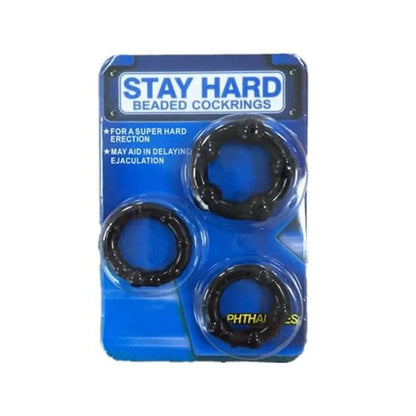 Club X Stay Hard Beaded Cockrings 3 Pack  - Club X