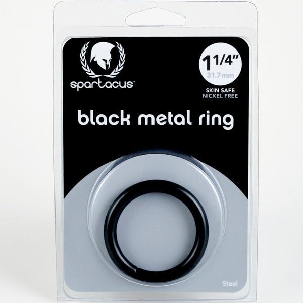 Spartacus Black Metal Cock Ring - Club X