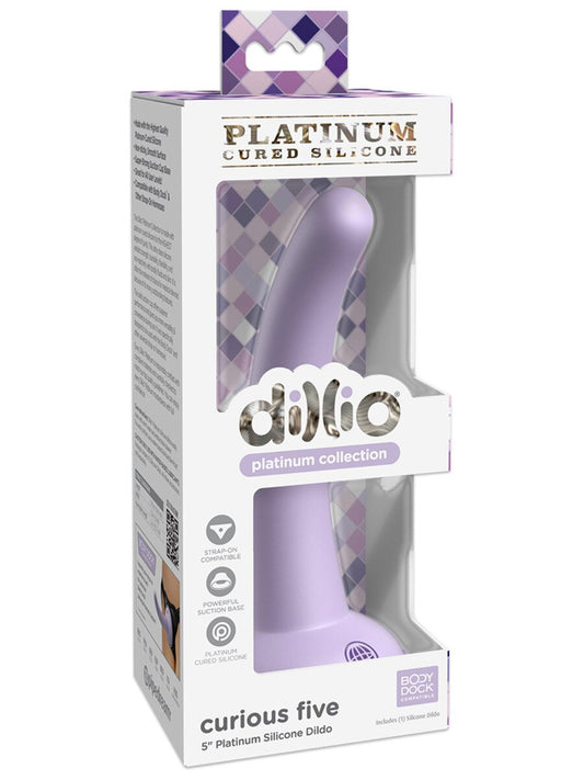 Dillio Platinum Curious Five 5in Purple Dildo - Club X