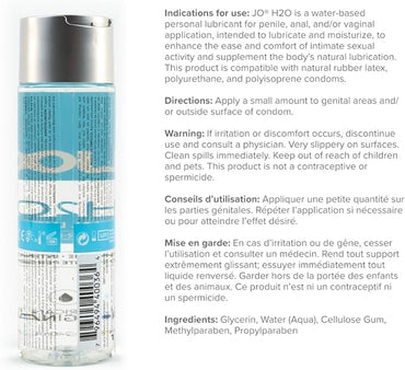 JO H2O Originial Water Based Lubricant 240ml  - Club X