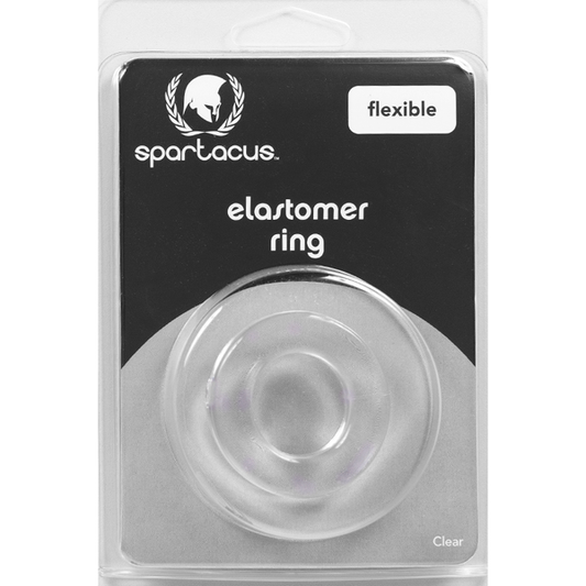 Spartacus Elastomer Cock Ring Relaxed Fit Clear - Club X