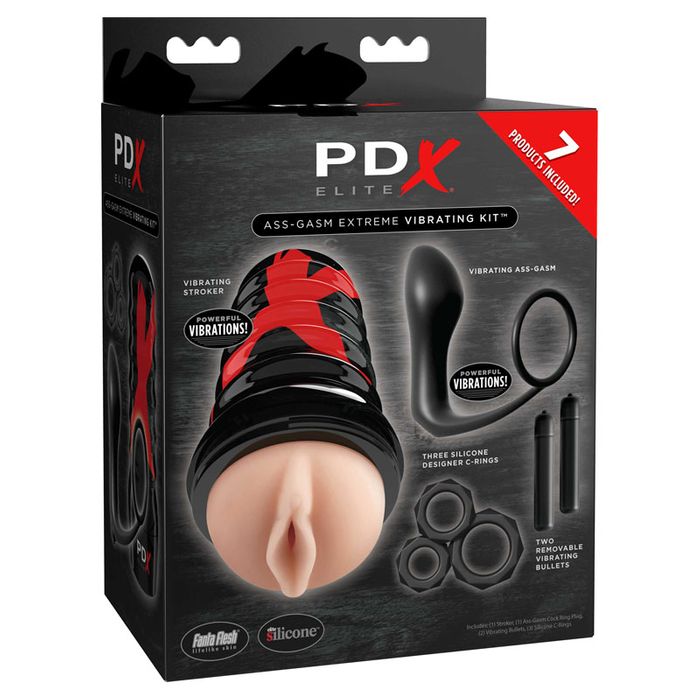 Pdx Elite Ass-Gasm Vibrating Kit  - Club X