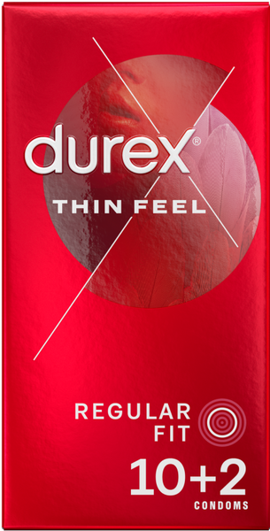 Durex Thin Feel Regular Fit Condoms 10s 2 Free  - Club X