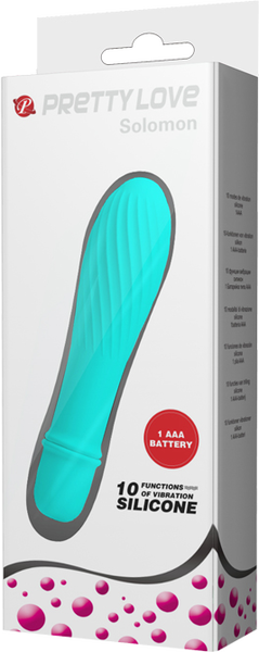 Pretty Love Solomon Silicone 10 Function Vibrator - Blue  - Club X