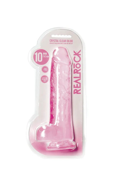 Realrock Realistic Dildo With Balls 10" / 25.4 cm Pink  - Club X