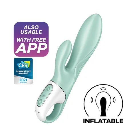 Satisfyer Air Pump Bunny 5 App Control Mint Vibrator - Club X