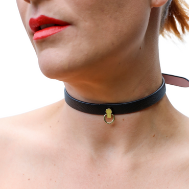 COLLAR NARROW SMALL LINK BLACK  - Club X