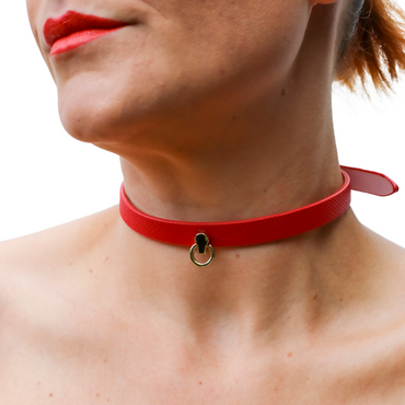 COLLAR NARROW SMALL LINK RED  - Club X