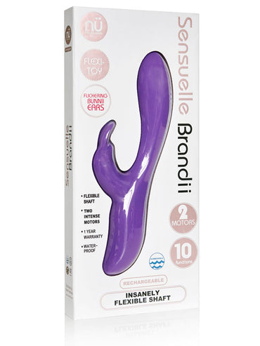 Nu Sensuelle Brandii 10 Function Dual Motor Rabbit Vibrator Purple - Club X