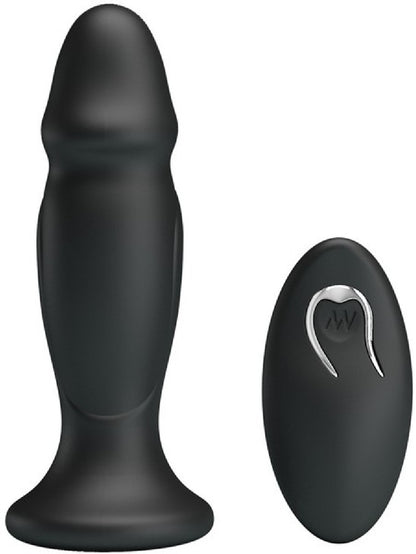 Powerful Vibrating Anal Plug (Black)  - Club X