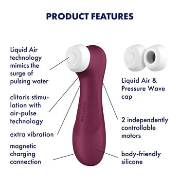 Satisfyer Pro 2 Generation 3 Vibrator - Wine Red  - Club X