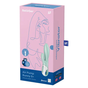 Satisfyer Air Pump Bunny 5 App Control Mint Vibrator - Club X