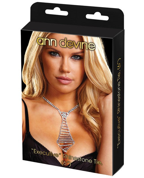 Ann Devine Executive Rhinestone Tie (6")  - Club X
